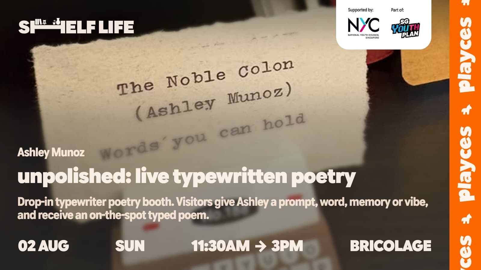 Image of event: unpolished: live typewritten poetry