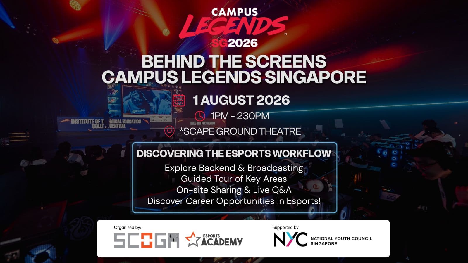 Image of event: Behind the Screens at Campus Legends Run 1