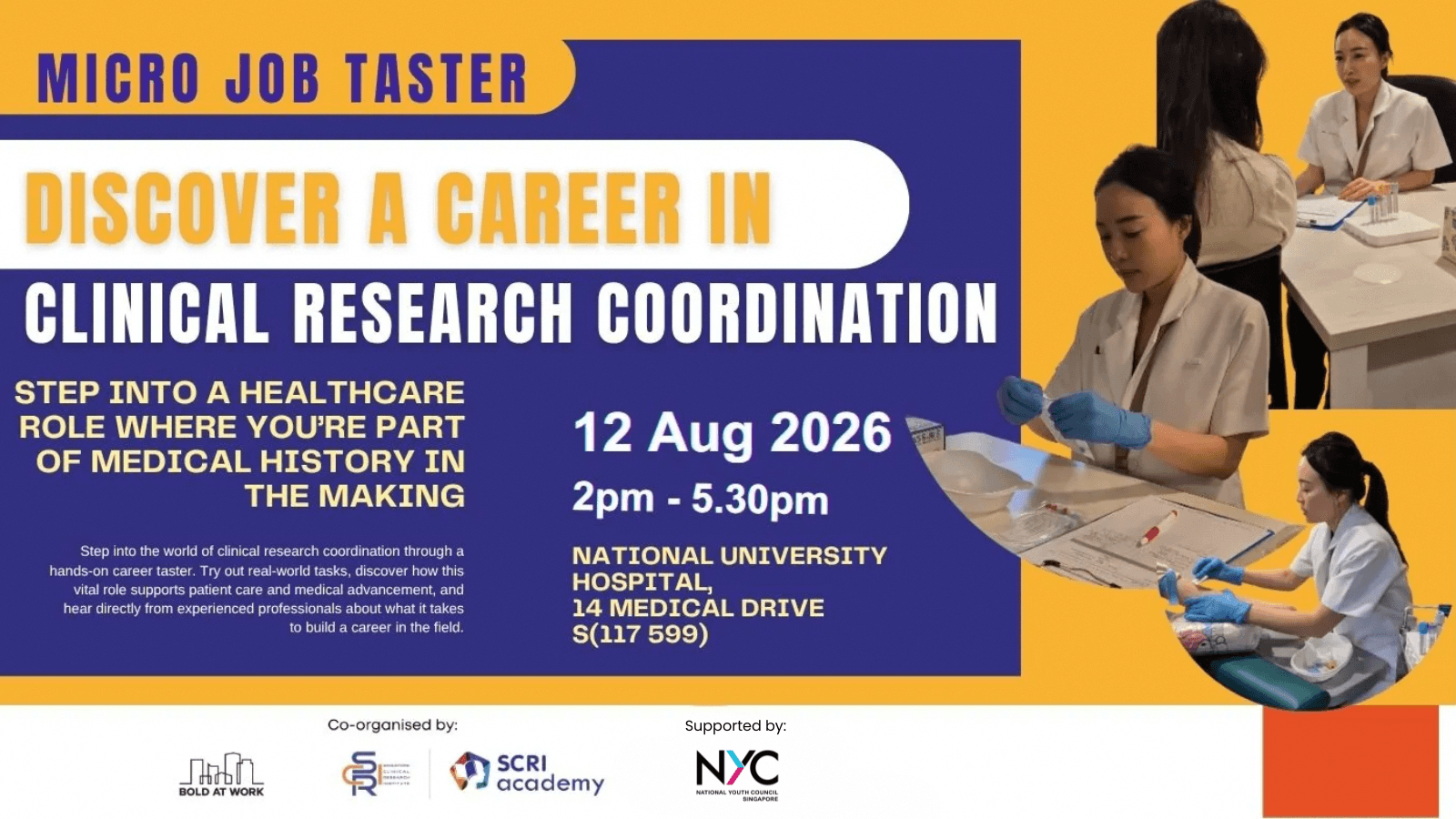 Image of event: Micro-job Taster: Discover Clinical Research Coordination