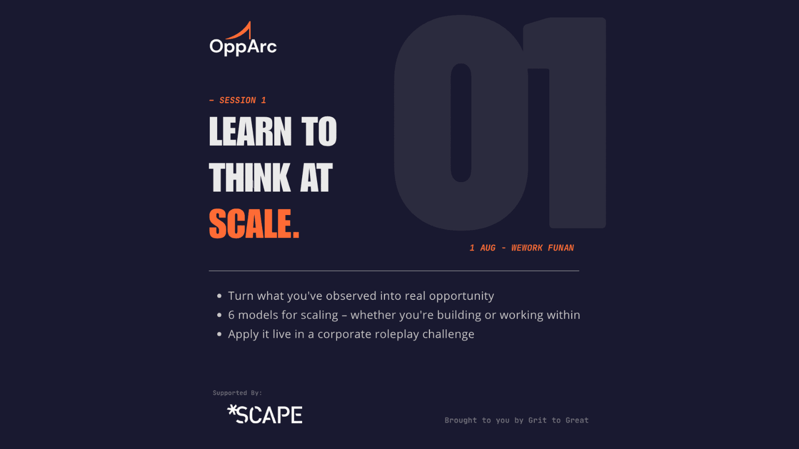 Image of event: Opportunity Architecture - The ideas exist. The hustle exists. Now own the mental models to scale.