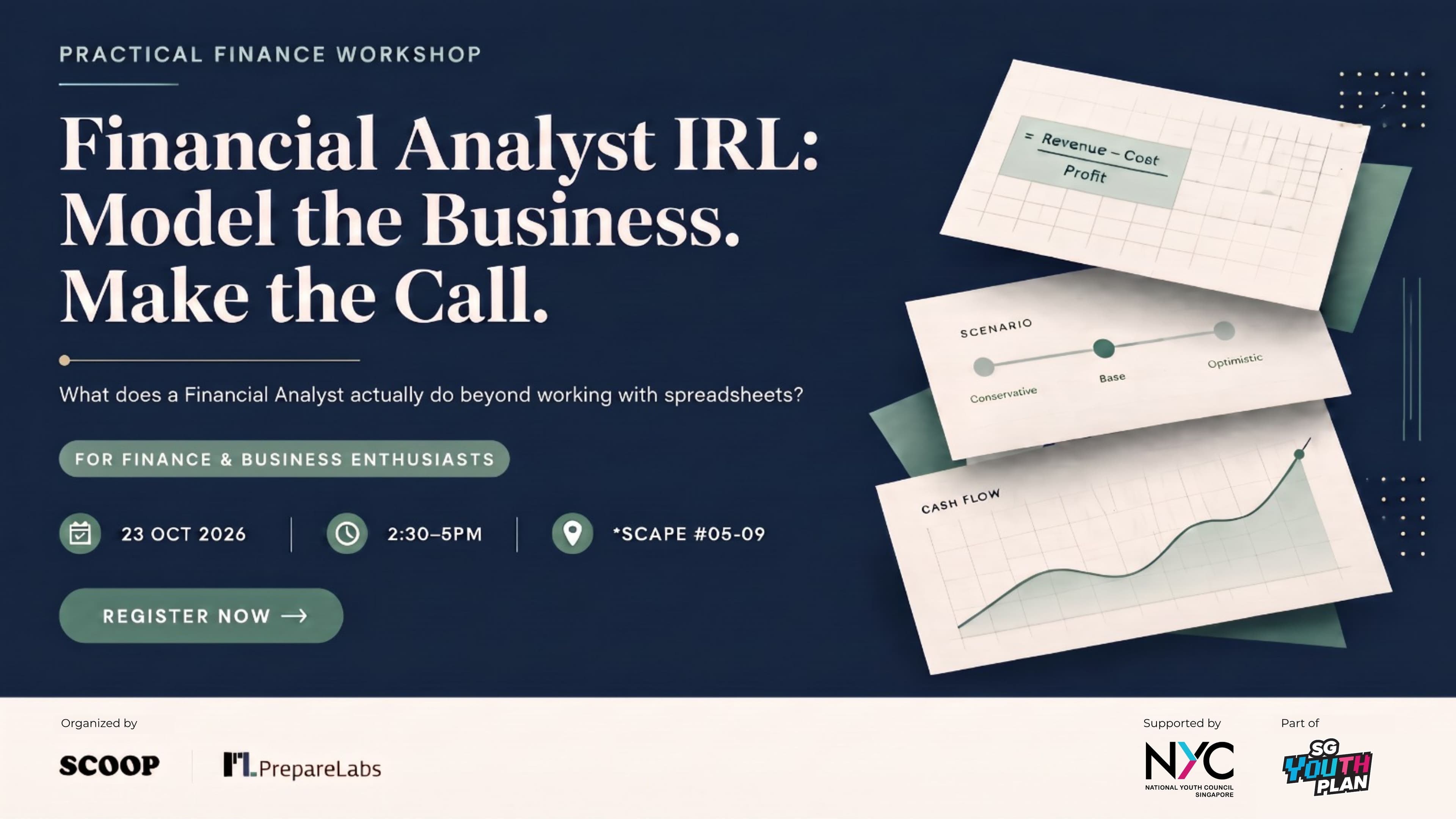 Image of event:  Financial Analyst IRL: Model the Business. Make the Call.