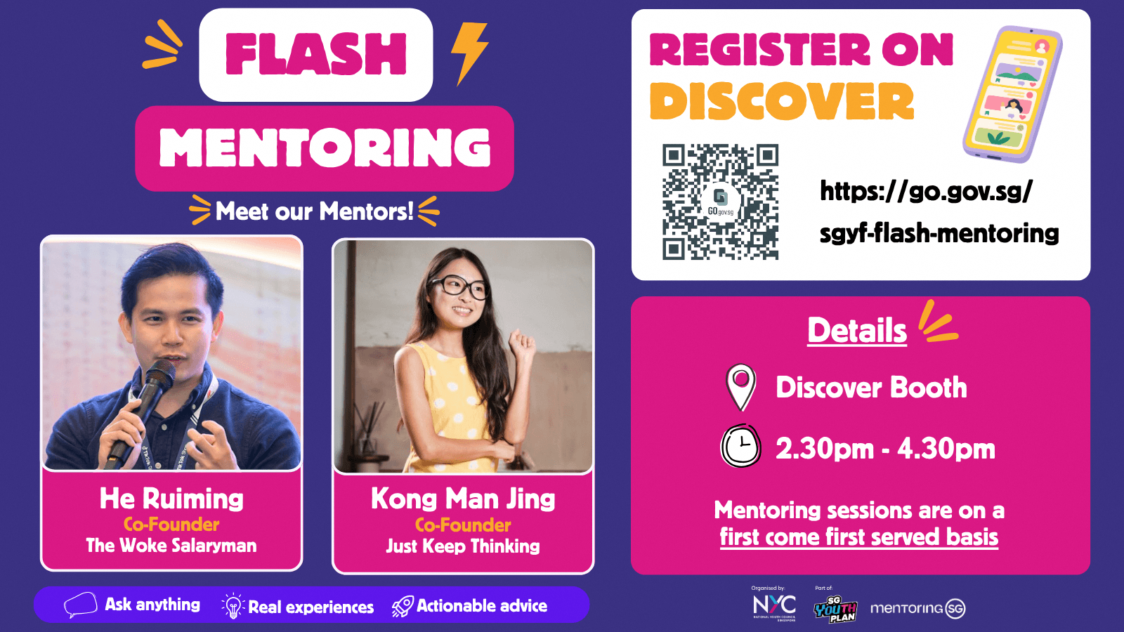Image of event: SG Youth Forum: Flash Mentoring with Ruiming / Man Jing