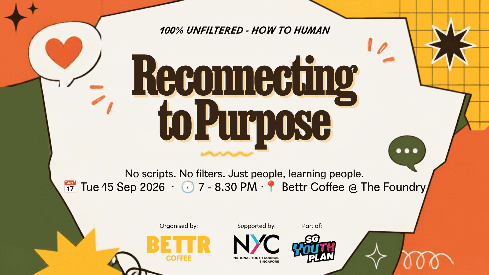 Image of event: 100% Unfiltered - How To Human: Reconnecting to Purpose 