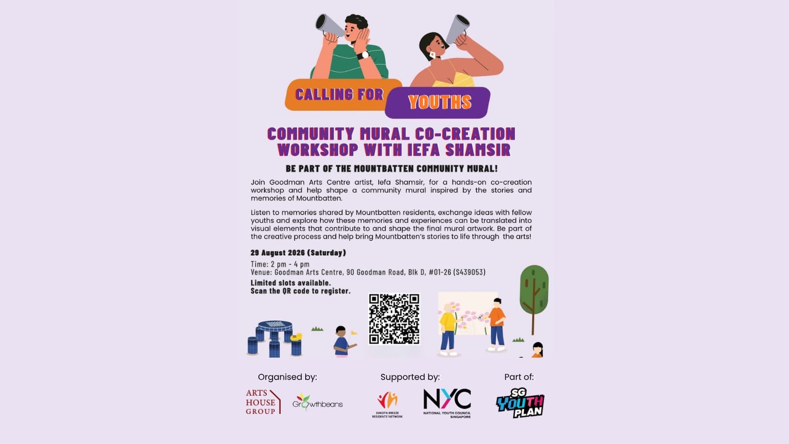 Image of event: Community Mural Co-Creation Workshop with Iefa Shamsir