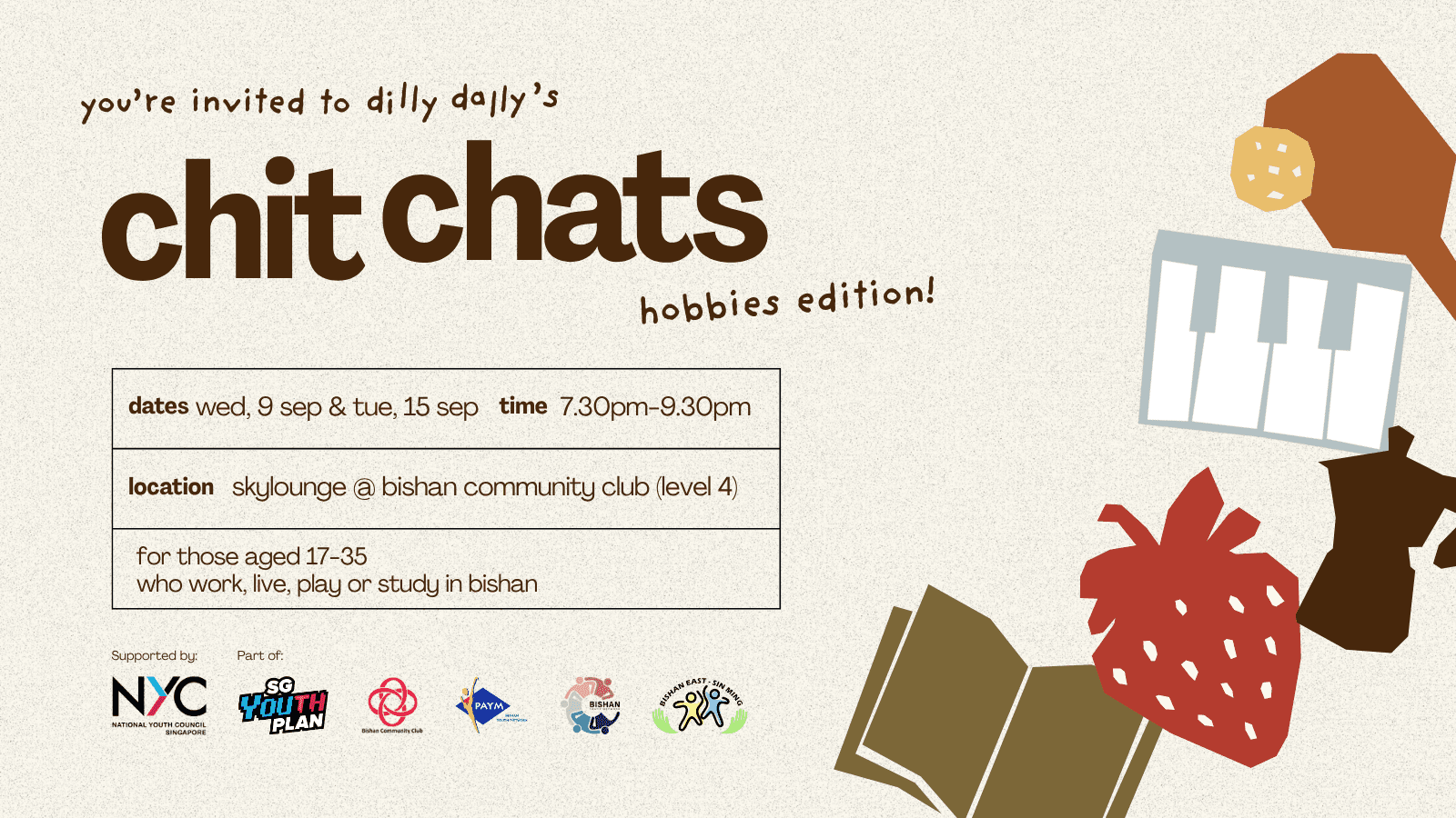 Image of event: Chit Chats: Hobbies Edition (Session #1), at dilly dally by Friendzone