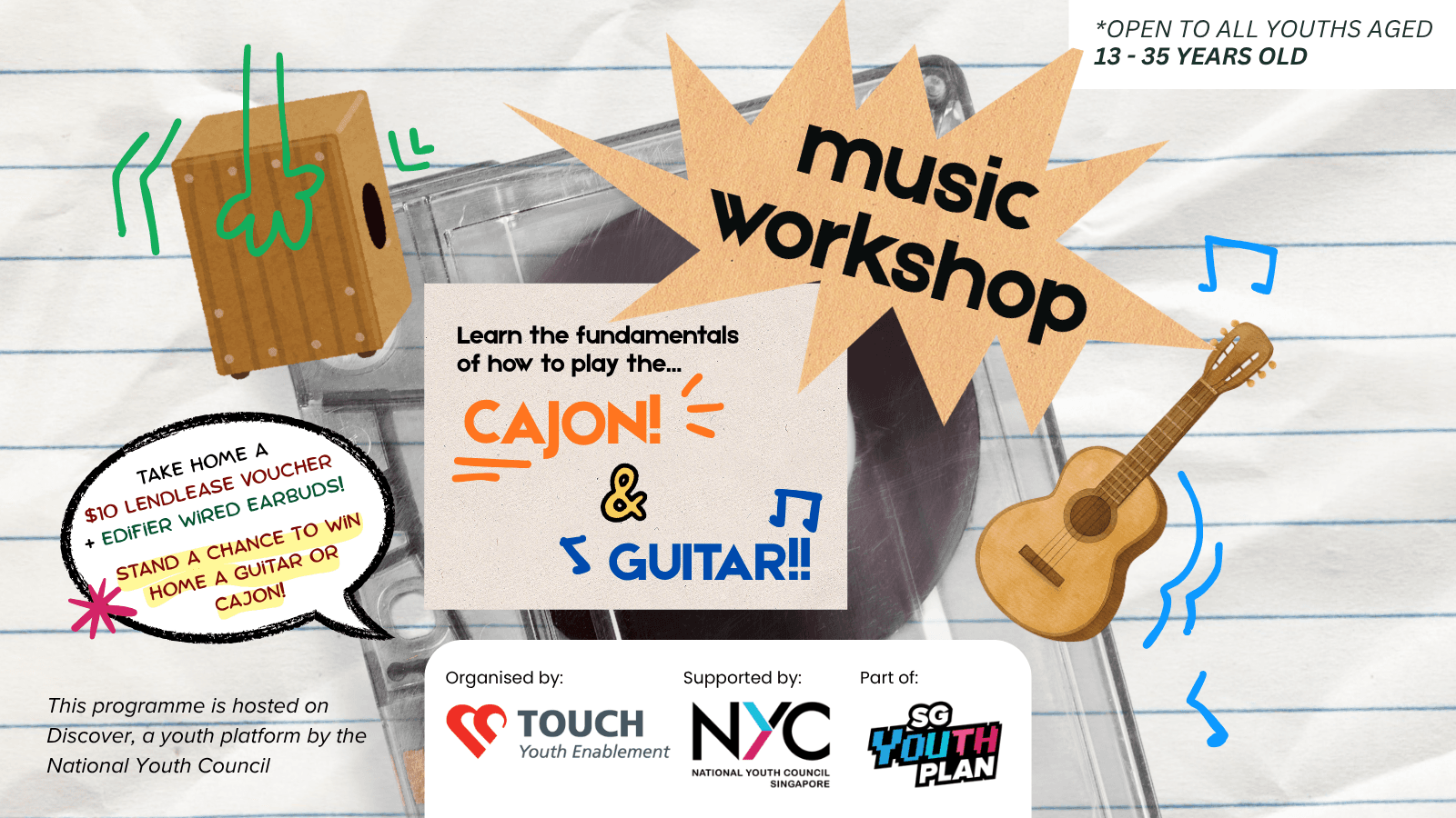 Image of event: Music Workshop (Guitar & Cajon)