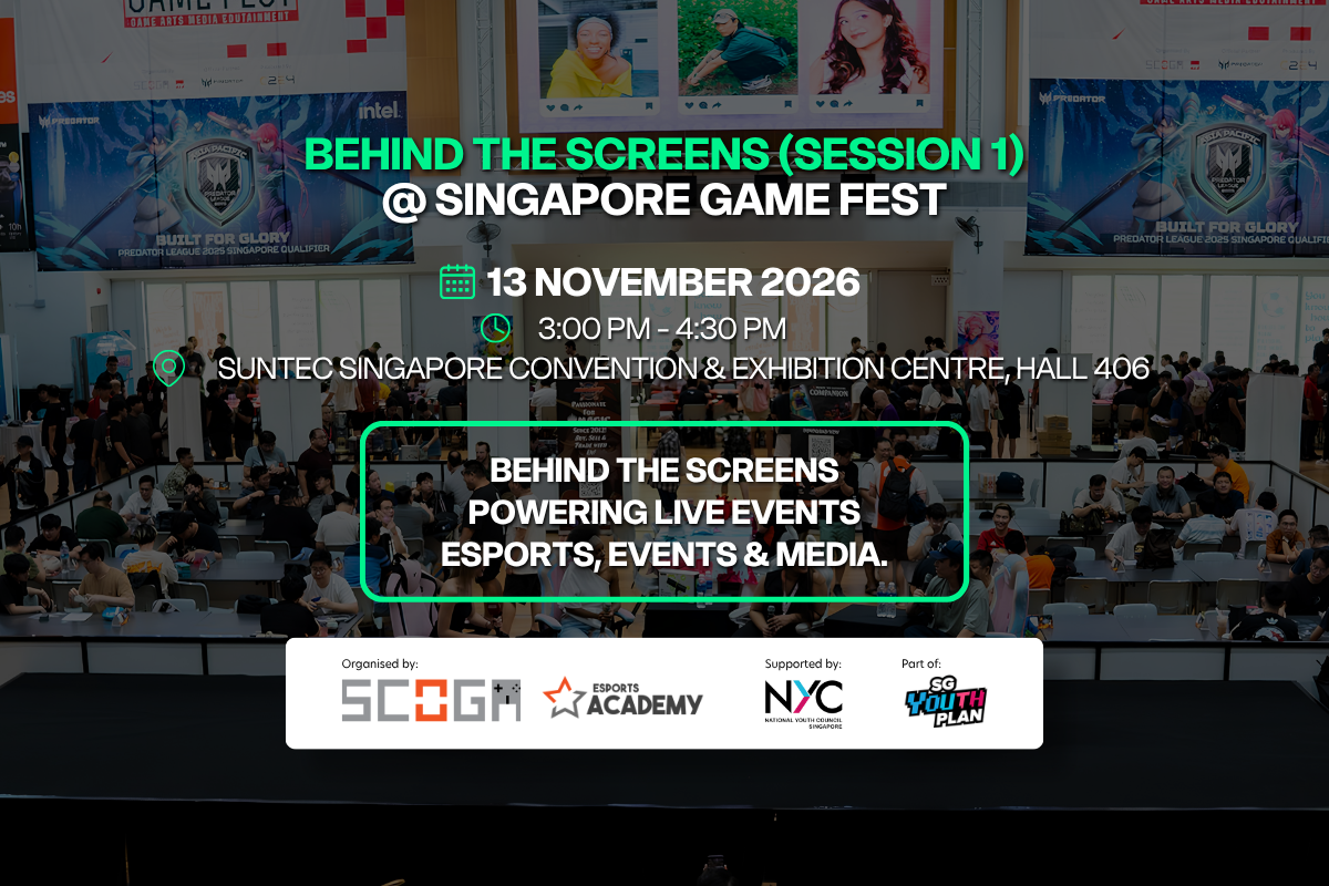 Image of event: Behind the Screens @ Singapore Game Fest (Session 1)