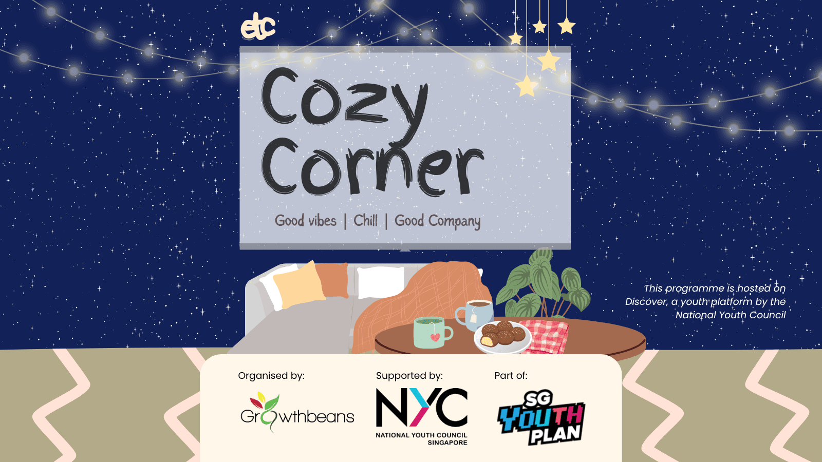 Image of event: Cozy Hangout Space @ etc. 