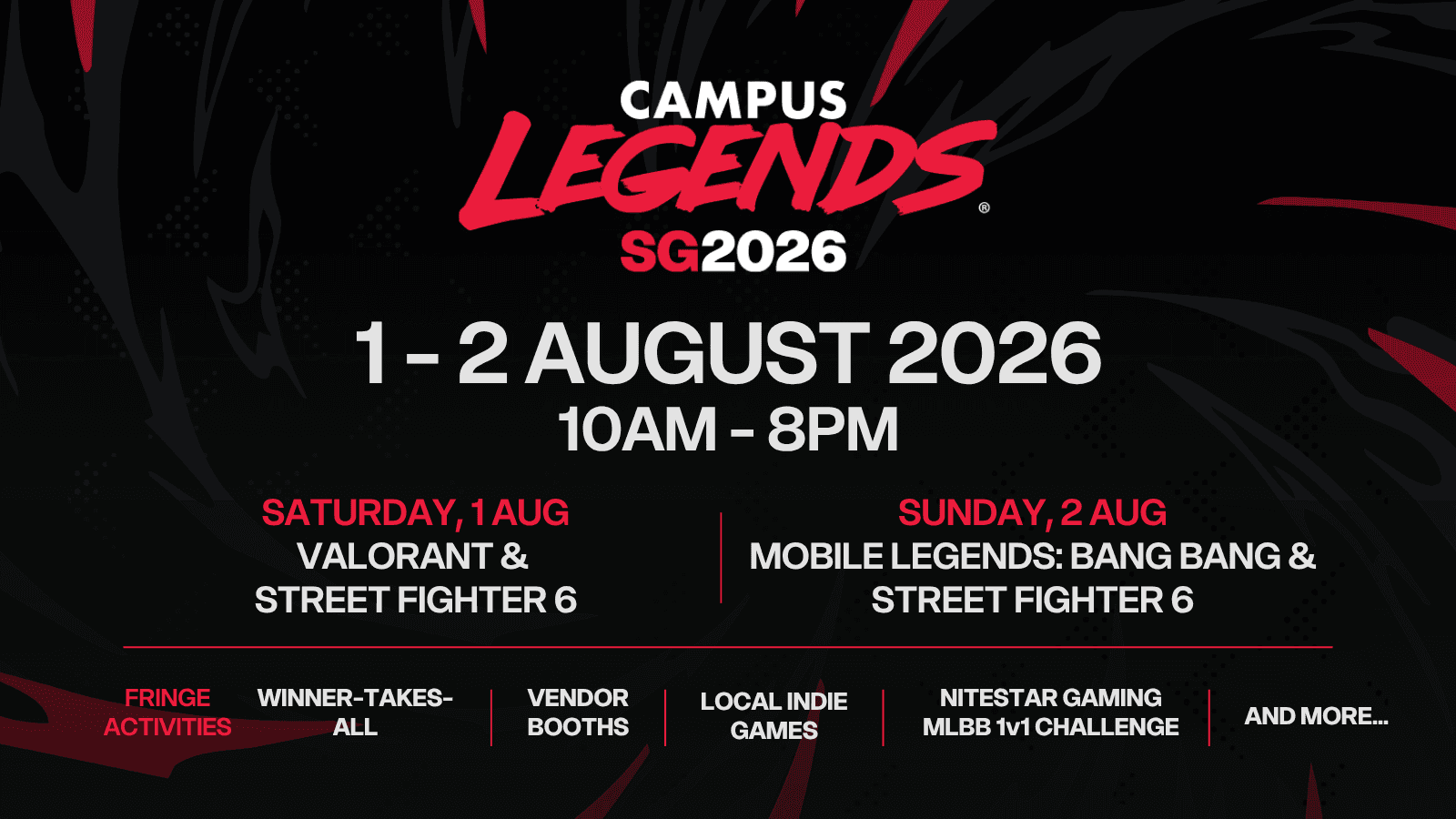Image of event: Campus Legends SG Season 8 Finals