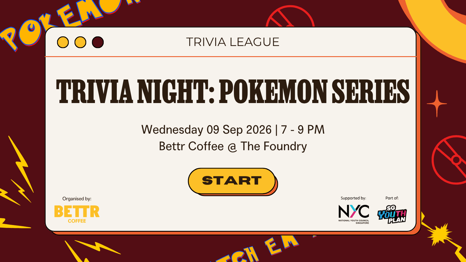 Image of event: 100% Unfiltered - Trivia League: Pokemon Series