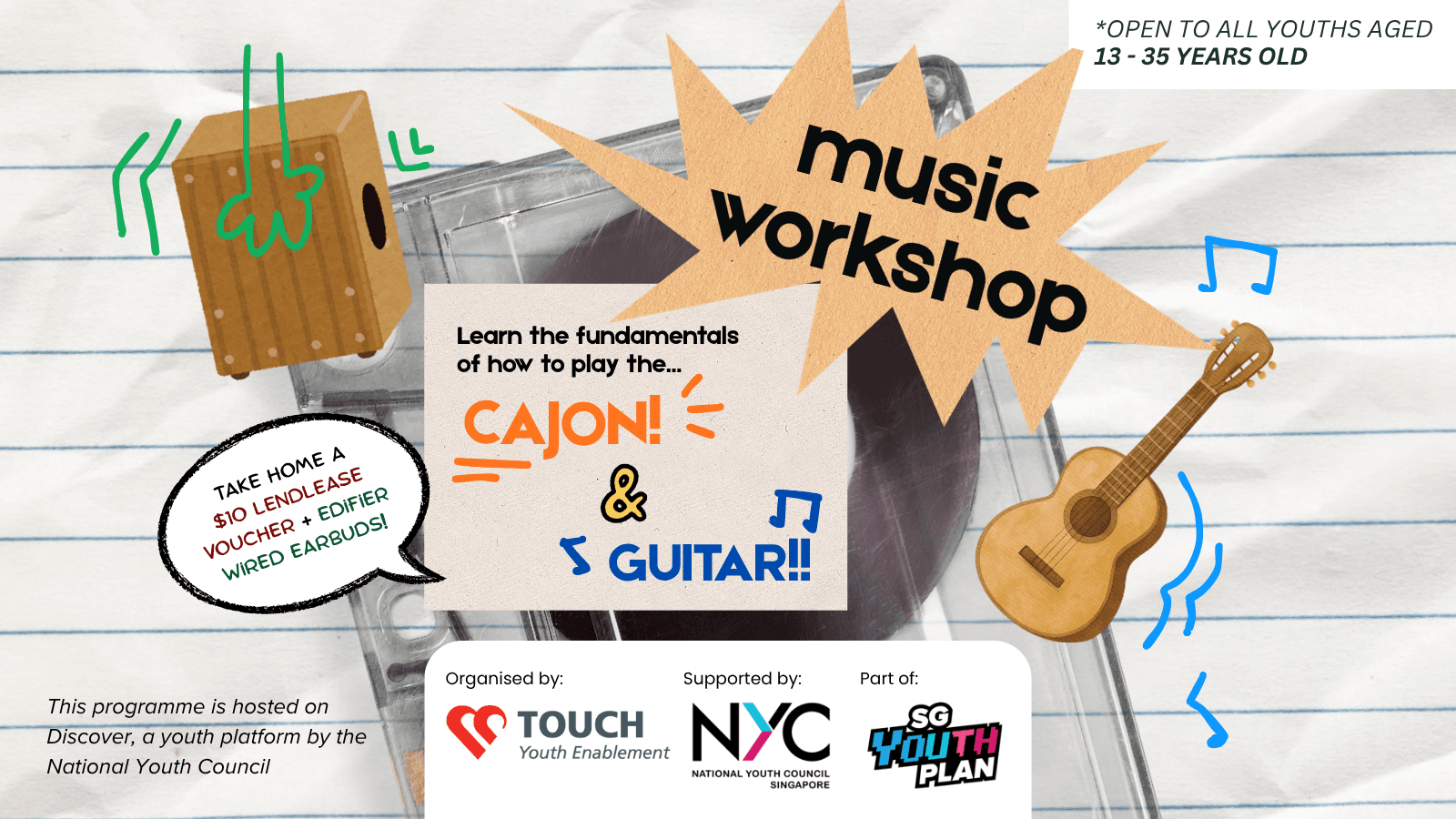 Image of event: Music Workshop (Guitar & Cajon)