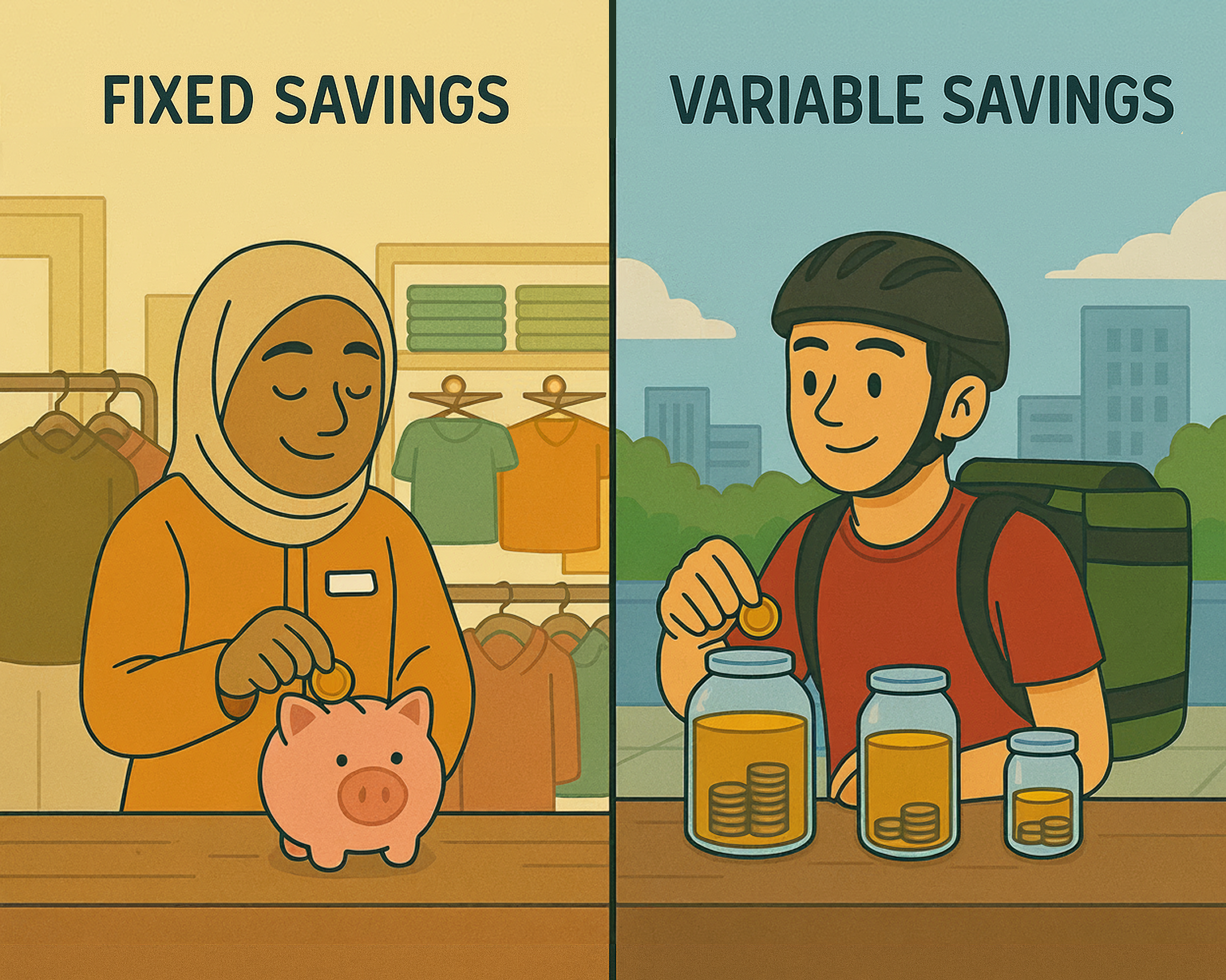 Should you save a fixed amount or adjust monthly
