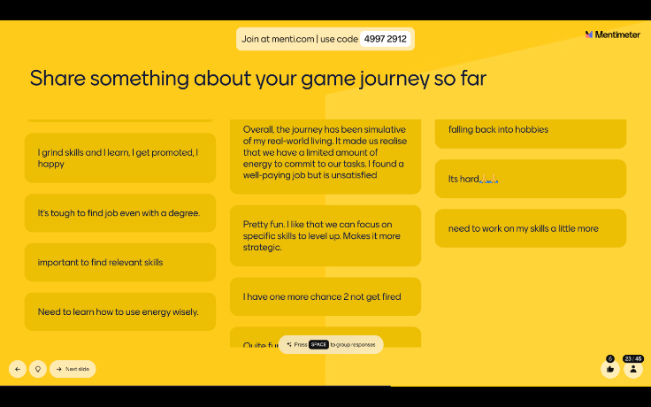 Game Reflection Round 2 contd